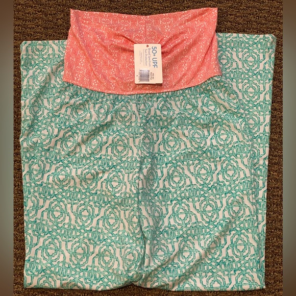 CABANA Life Teal Beach Pants Women's Size S Wide Leg Stretch UPF 50+ Protection - Picture 4 of 5